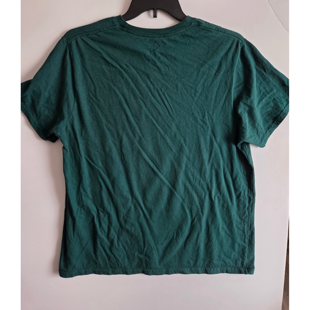 Champion Mens Forest Green Short Sleeve Crewneck T-Shirt Large Embroidered Logo - Picture 3 of 7